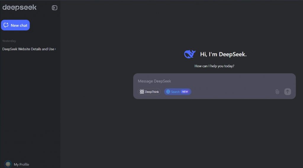 Deepseek interface